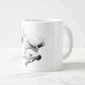 Upside-Down-Freude Jumbo-Tasse (Vorderseite Rechts)
