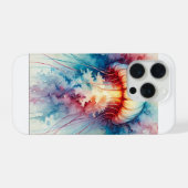 Upside Down Jellyfish 050824AREF123 - Watercolor iPhone Hülle (Rückseite (Horizontal))