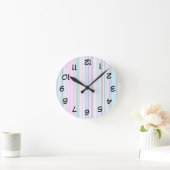 Upside Down Pastel Clock Runde Wanduhr (Zuhause)