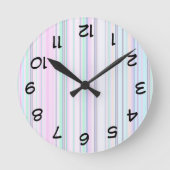 Upside Down Pastel Clock Runde Wanduhr (Vorderseite)