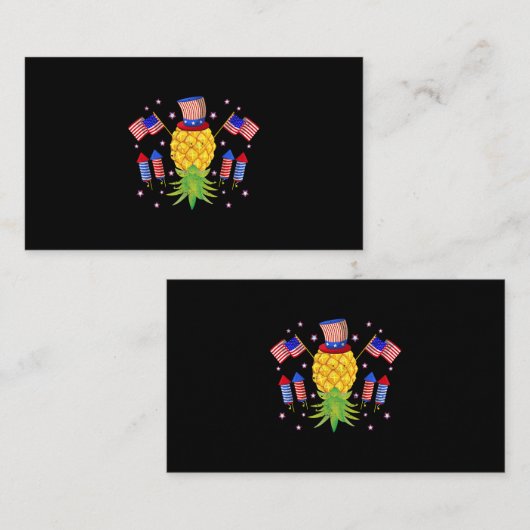 Upside Down Pineaple Swinger Power 4. Juli USA Visitenkarte (Vorne/Hinten)