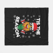 Upside Down Pineapple Santa Tis Season Christmas S Fleecedecke (Vorderseite (Horizontal))