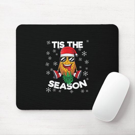 Upside Down Pineapple Santa Tis Season Christmas S Mousepad (Mit Mouse)