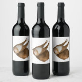 Upside-Down Sunshine Cat Weinetikett (Flaschen)