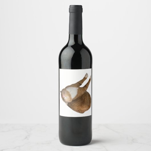 Upside-Down Sunshine Cat Weinetikett (Vorderseite)