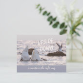 Upside down swan Paar CC0758 Postkarte (Stehend Vorderseite)