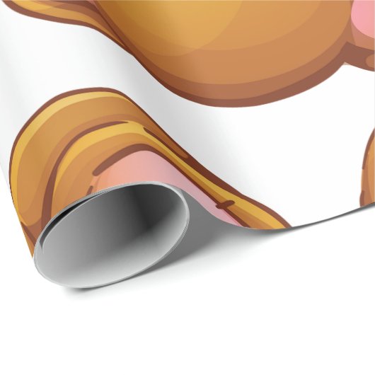 Upside Down Teddy Bear Geschenkpapier (Rolleneckpunkt)