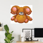 Upside Down Teddy Bear Poster (Heimbüro)