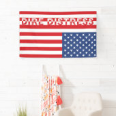 Upside Down USA Flag: Dürre Not Banner (Insitu)
