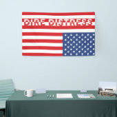 Upside Down USA Flag: Dürre Not Banner (Messeveranstaltung)