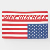 Upside Down USA Flag: Dürre Not Banner (Horizontal)