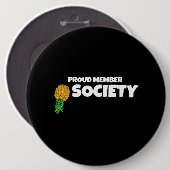 Upside Pineaple Proud Member Swinger Society Button (Vorne & Hinten)