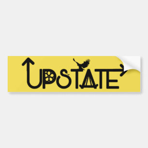 Upstate Autoaufkleber-schwarze Beschriftung Autoaufkleber