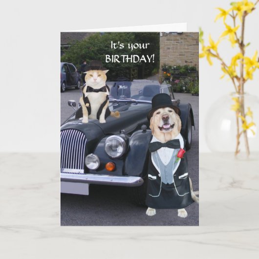 Uptown Birthday Karte (Gelbe Blume)