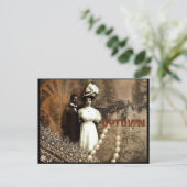 Uptown Blak Vintage Postkarte (Stehend Vorderseite)