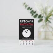 Uptown-Bowlingsloyalität Treuekarte (Stehend Vorderseite)