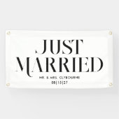 Uptown Just Married Car Banner (Horizontal)