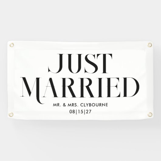 Uptown Just Married Car Banner (Horizontal)