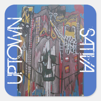 UPTOWN SATIVA QUADRATISCHER AUFKLEBER