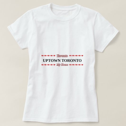 UPTOWN TORONTO - mein Zuhause (rosa u. rote T-Shirt (Design vorne)