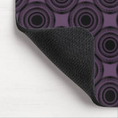 Uptown Trendy Circles Mousepad, Eggplant Mousepad (Ecke)