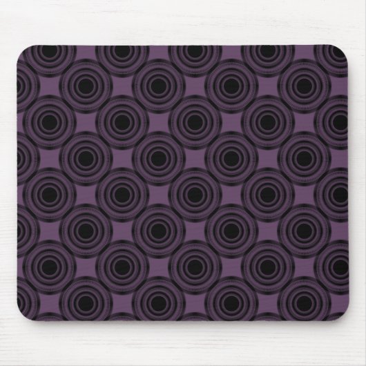 Uptown Trendy Circles Mousepad, Eggplant Mousepad (Vorne)