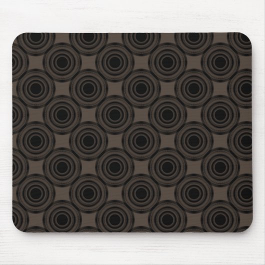Uptown Trendy Circles Mousepad, Mocha Mousepad (Vorne)