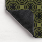 Uptown Trendy Circles Mousepad, Olive Green Mousepad (Ecke)