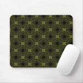 Uptown Trendy Circles Mousepad, Olive Green Mousepad (Mit Mouse)