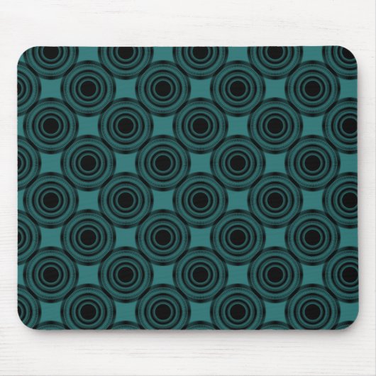 Uptown Trendy Circles Mousepad, Türkis Mousepad (Vorne)