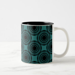 Uptown Trendy Circles Tasse, Türkis Zweifarbige Tasse