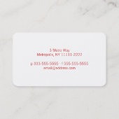 Uptown Visitenkarte (Rückseite)