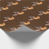 Upupa epops epops Kachel-Muster Geschenkpapier (Ecke)