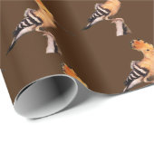 Upupo epops epops epops geteertes Muster Geschenkpapier (Rolleneckpunkt)
