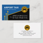 Upwards Yellow Sky Arrows Airport Runway Visitenkarte (Vorne/Hinten)