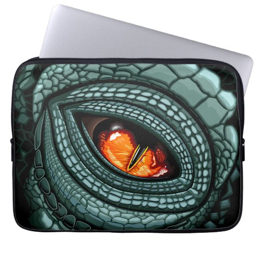 Uraechsen-Raubtierauge Laptopschutzhülle (Vorderseite)
