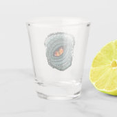 Uraechsen-Raubtierauge Schnapsglas (Rückseite)