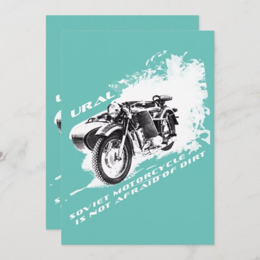 Ural-Motorrad mit Sidecar hat keine Angst vor Schm Einladung (Vorne/Hinten)