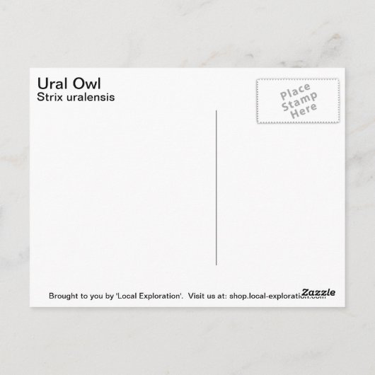 Ural Owl Postkarte (Rückseite)