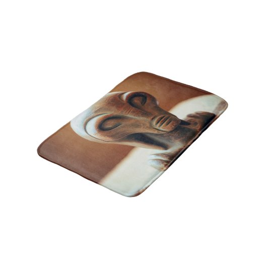 Uralte Alien Statue Badematte (Schrägansicht)