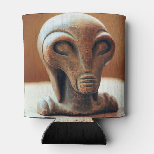 Uralte Alien Statue Dosenkühler (Rückseite)