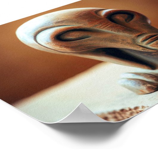 Uralte Alien Statue Poster (Ecke)
