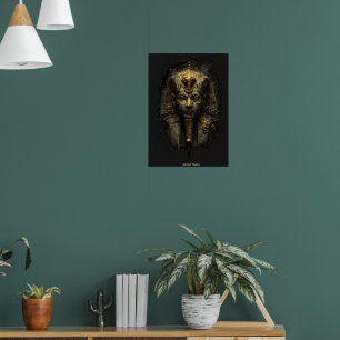 Uralte Bosheit Ägyptischer Pharao Schwarz Poster