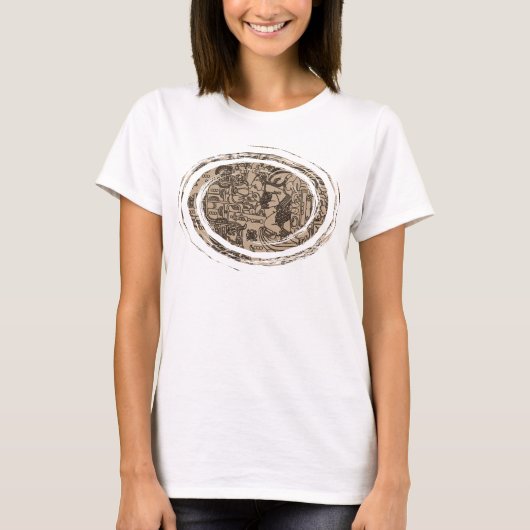 Uralte UFO - Maya - Aztec Carving T-Shirt (Vorderseite)