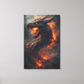 Uralter Drache der Höllenflammen Leinwanddruck (Vorderseite)