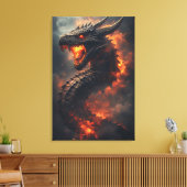 Uralter Drache der Höllenflammen Leinwanddruck (Insitu (Wohnzimmer))