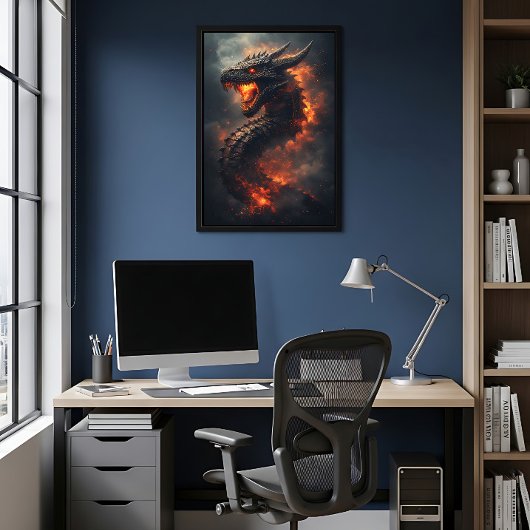 Uralter Drache der Höllenflammen Poster