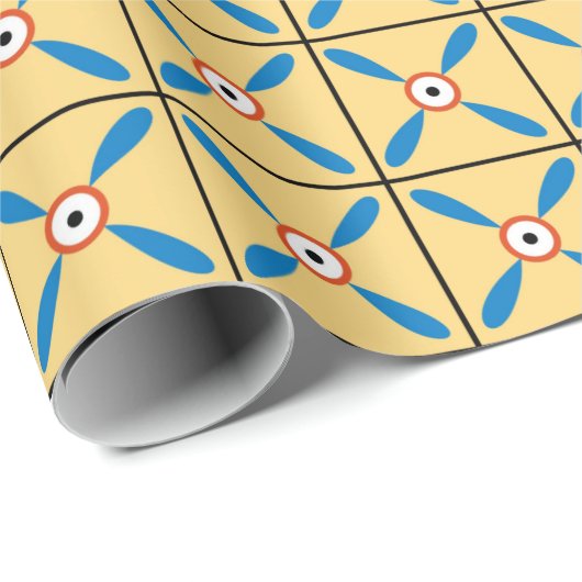 uralter, geometrischer Untergrund Geschenkpapier (Rolleneckpunkt)