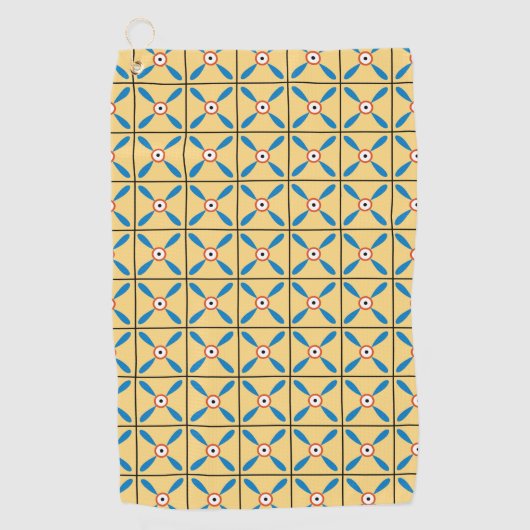 uralter, geometrischer Untergrund Golfhandtuch (Vorderseite)