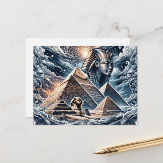 uraltes Eyypt Postkarte (Vorderseite/Rückseite Beispiel)